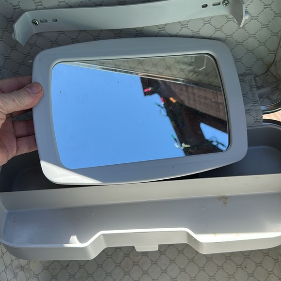 American Tourister VTG unisex Black Travel Trunk Case Shelf & Mirror inside - Picture 5 of 10